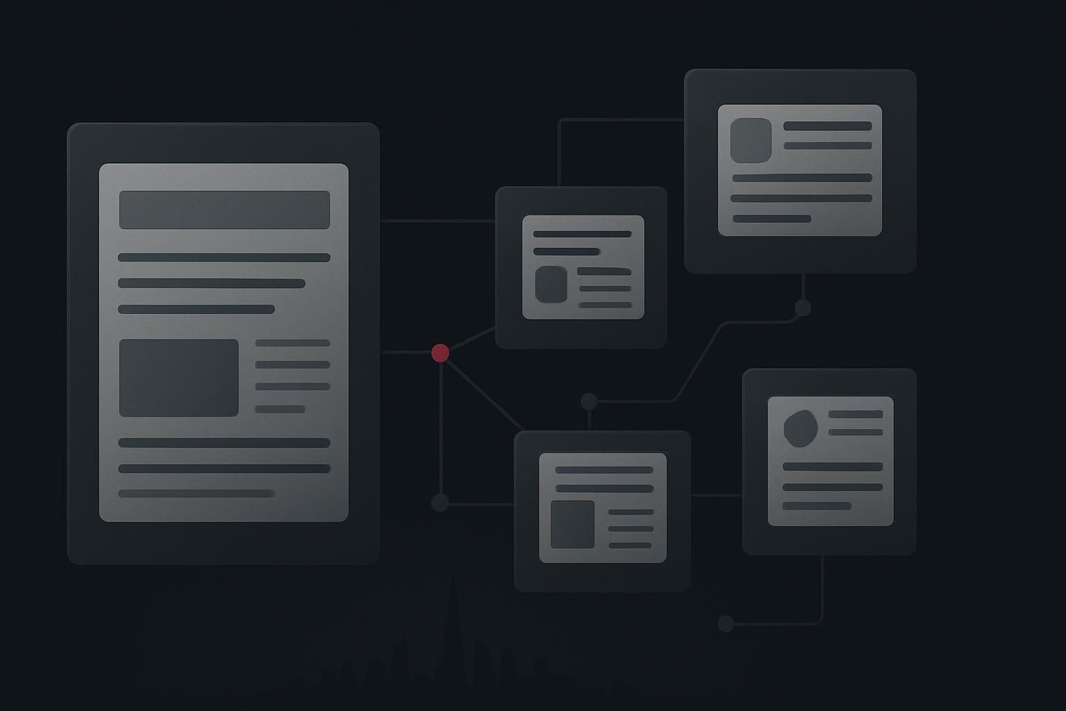 Abstract citation paths linking owned content with independent source panels