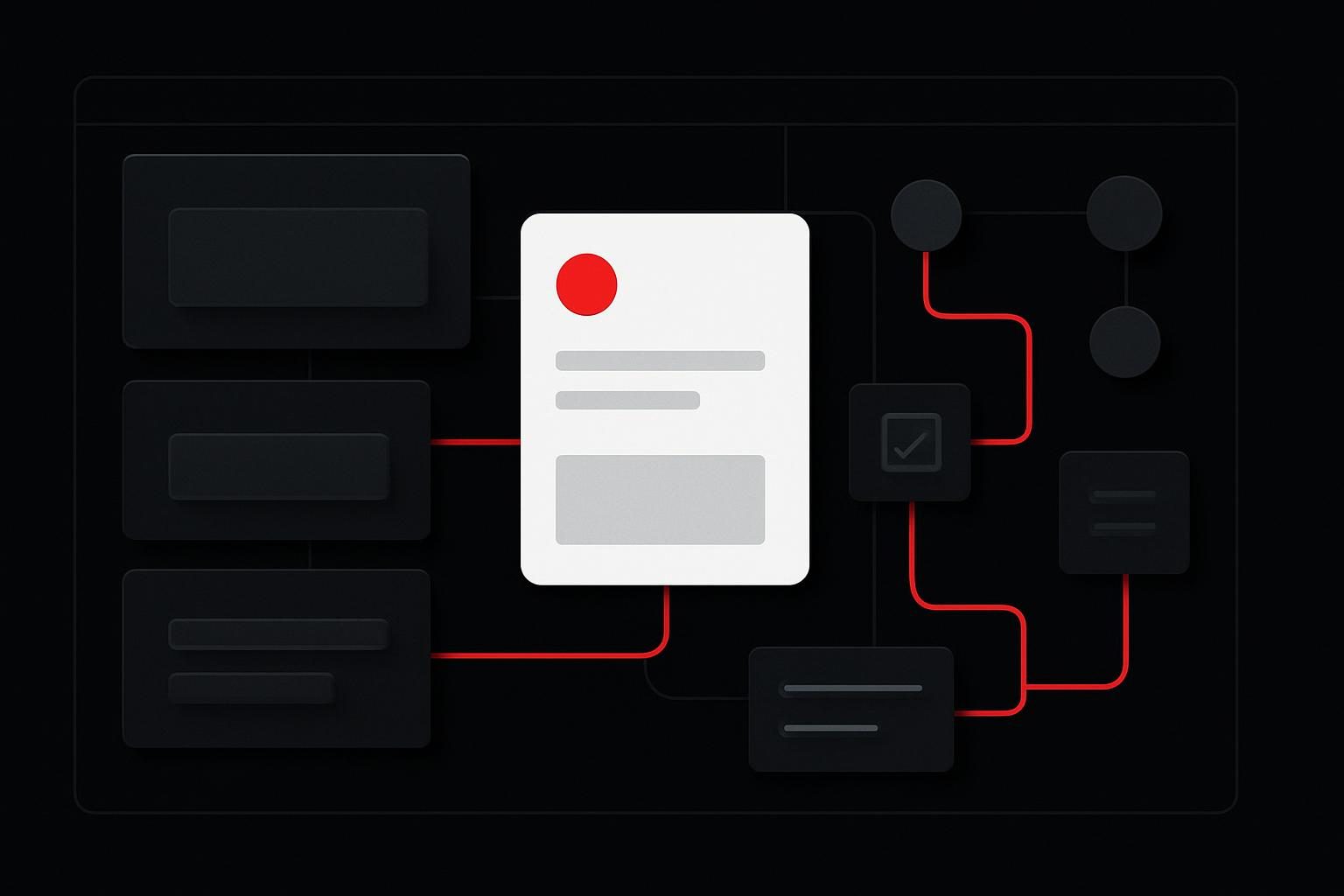 Abstract service page blocks connected to entity and proof signals